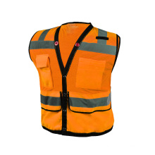 Custom Fit Hi-Vis Mesh Back Safety Surveyor Vest